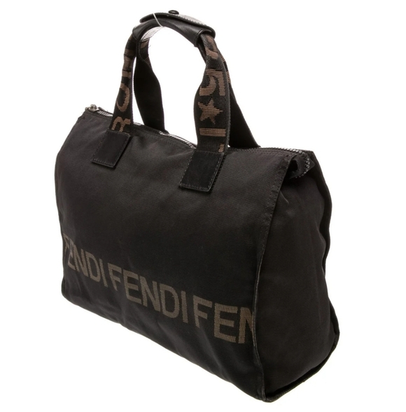 Fendi Black and Brown Logo Tote - Picture 3 of 5